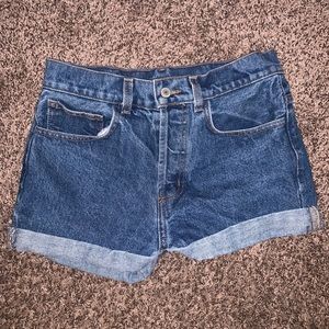 High-Wasted Denim Shorts